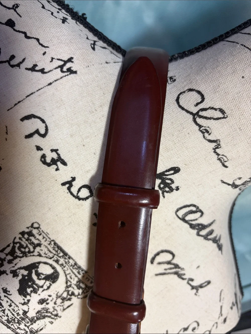 Vintage Banana Republic Italian Leather Belt Sz 34 Oxblood Brown